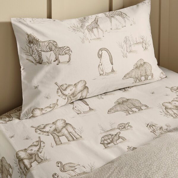 Sketched Animal Set of 2 Fitted Sheets