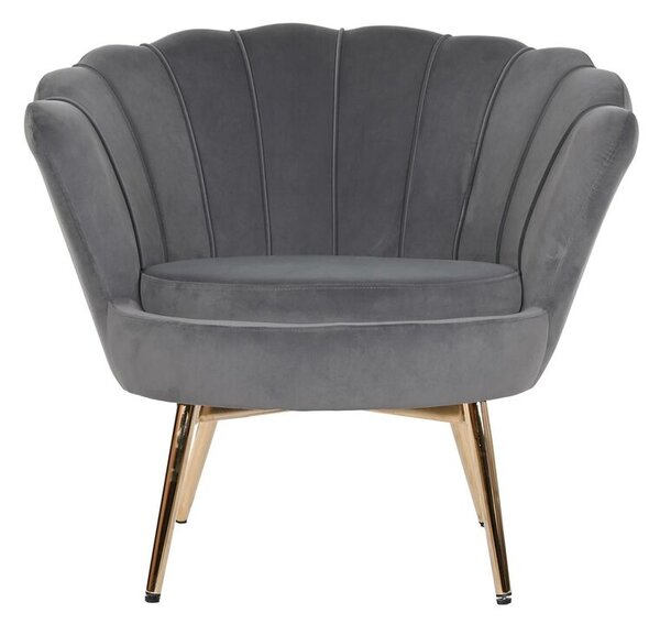 Armchair DKD Home Decor Grey Golden Metal 85 x 85 x 91 cm