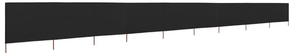 9-panel Wind Screen Fabric 1200x80 cm Black