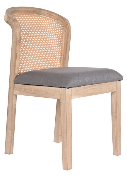 Dining Chair DKD Home Decor Fir Polyester Dark grey (46 x 61 x 86 cm)