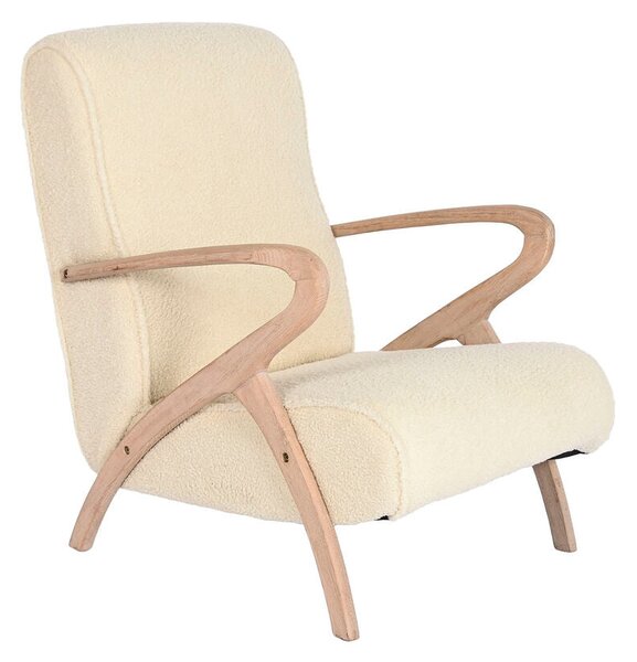 Armchair Home ESPRIT White Natural 57 x 55 x 85 cm