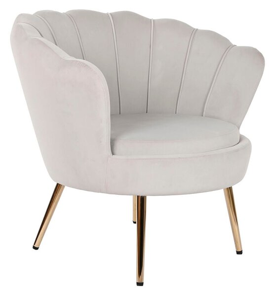 Armchair DKD Home Decor Cream Golden Velvet Metal 85 x 85 x 81 cm