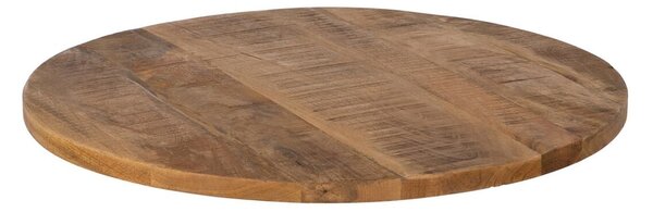 Table top Circular Beige Mango wood 70 x 70 x 3 cm