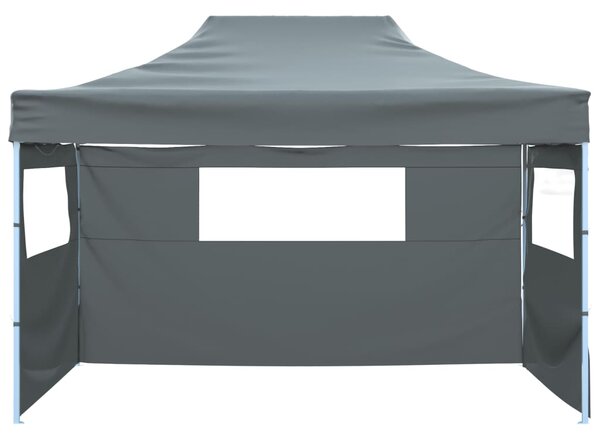 Foldable Tent with 3 Walls 3x4.5 m Anthracite