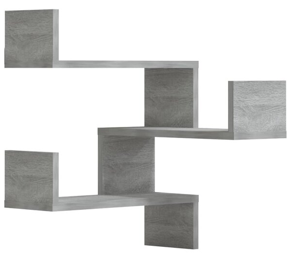 Wall Corner Shelves 2 pcs Grey Sonoma 40x40x50 cm Engineered Wood