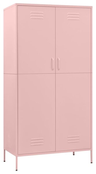 Wardrobe Pink 90x50x180 cm Steel