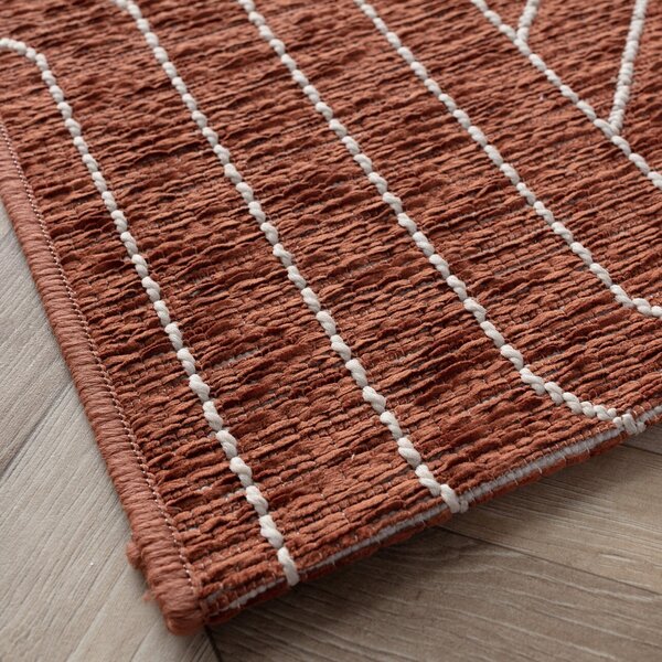 Rug Velvet wool/rust 120x170cm