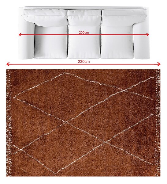 Rug Royal cognac/cream 160x230cm