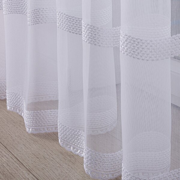 Pencil pleat voile/net curtain