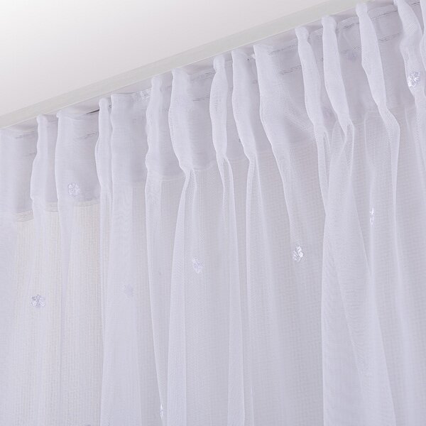 Pencil pleat voile/net curtain