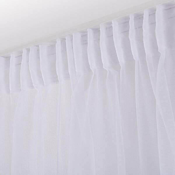 Pencil pleat voile/net curtain