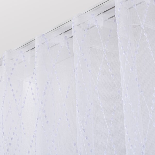 Pencil pleat voile/net curtain