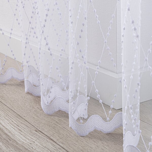 Pencil pleat voile/net curtain