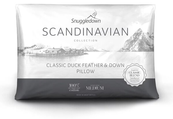 Snuggledown Pack of 2 Scandinavian Goose Feather and Down Side Sleeper Pillows