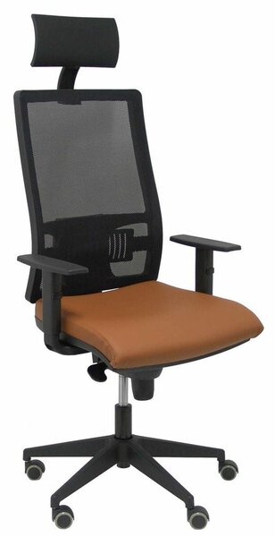 Office Chair with Headrest Horna P&C Brown