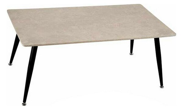 Centre Table White Black Stone Metal Melamin MDF Wood