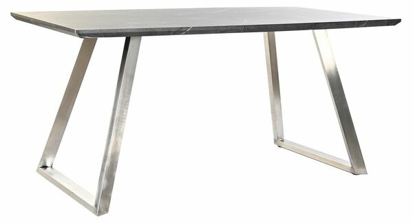 Dining Table DKD Home Decor Black Steel MDF Wood 160 x 90 x 76 cm