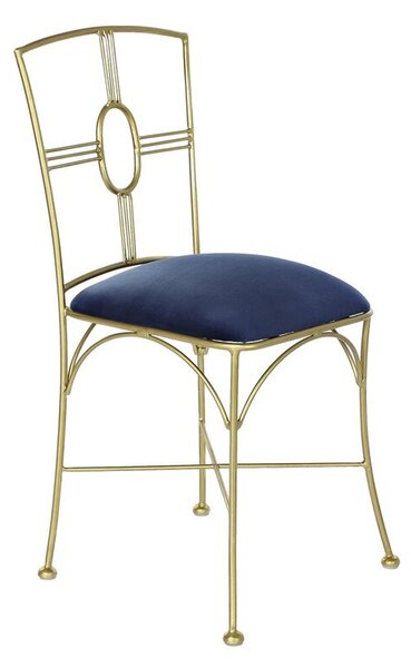 Dining Chair DKD Home Decor Blue Golden 45 x 42 x 88,5 cm