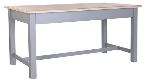 Dining Table DKD Home Decor Grey Natural Wood Paolownia wood MDF Wood 161.5 x 81.5 x 78 cm 161,5 x 81,5 x 78 cm