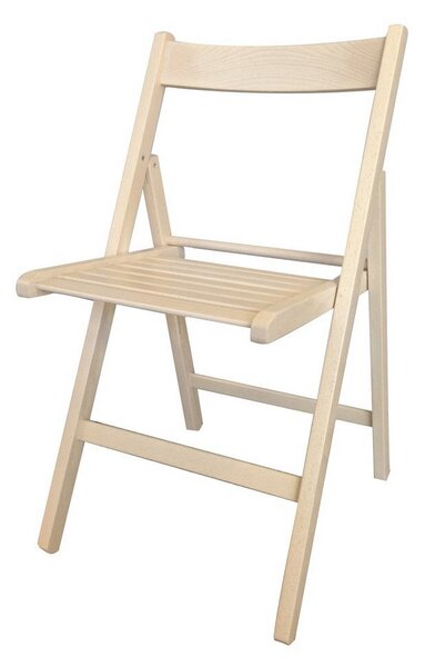 Folding Chair Beige beech wood (79 x 42,5 x 47,5 cm)