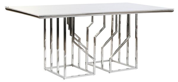 Dining Table DKD Home Decor Silver Crystal Steel (180 x 90 x 75 cm)