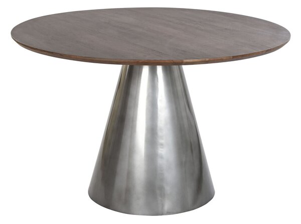 Dining Table DKD Home Decor Steel Aluminium Mango wood (120 x 120 x 76 cm)