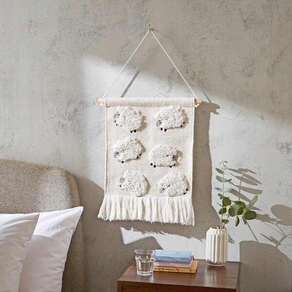 Counting Sheep Wall Hanging Natural