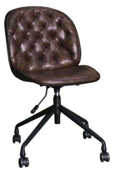 Office Chair DKD Home Decor 47,5 x 57,5 x 83 cm Dark brown polypropylene