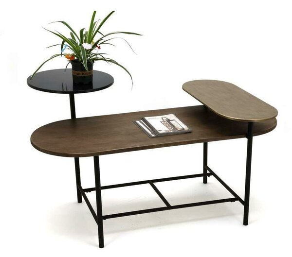 Centre Table DKD Home Decor 116 x 76 x 64 cm Metal Aluminium MDF Wood