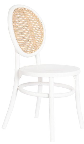 Chair DKD Home Decor White Black Natural 43 x 50 x 89 cm