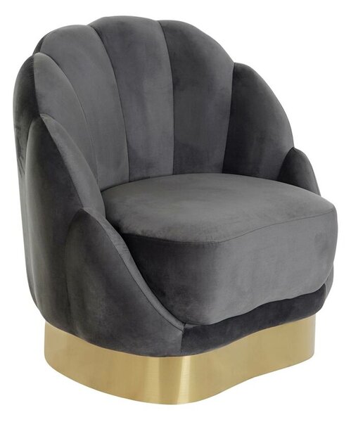 Armchair DKD Home Decor 86 x 80 x 85 cm Grey Metal White Dark grey