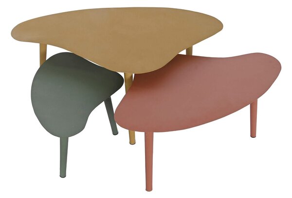 Set of 3 tables DKD Home Decor Multicolour 100 x 60 x 41 cm