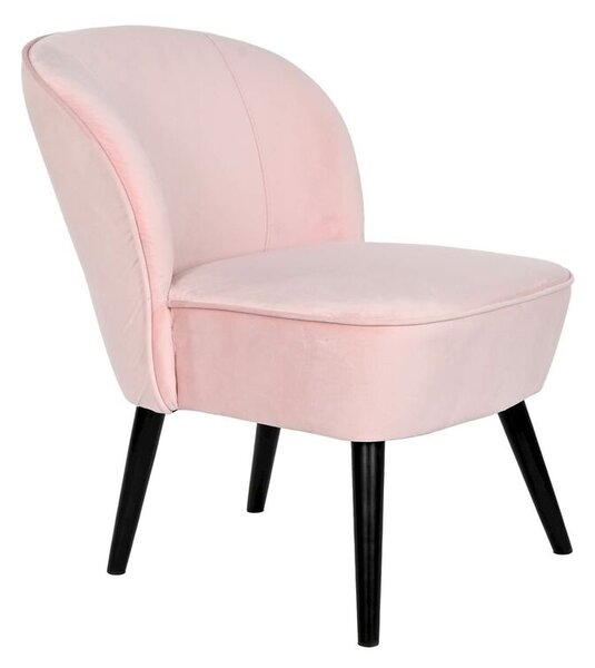 Armchair DKD Home Decor Black Light Pink Wood 60 x 70 x 78 cm