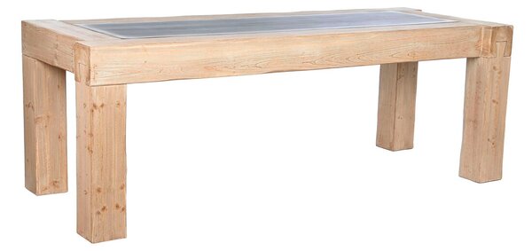 Dining Table Home ESPRIT Natural Fir MDF Wood 220 x 90 x 76 cm