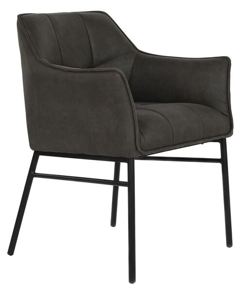 Chair DKD Home Decor Black Dark brown Dark grey 60 x 60 x 84 cm