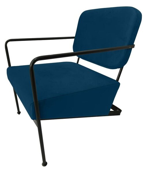 Armchair DKD Home Decor Blue Metal 62 x 76 x 76 cm 55,5 x 72 x 71 cm