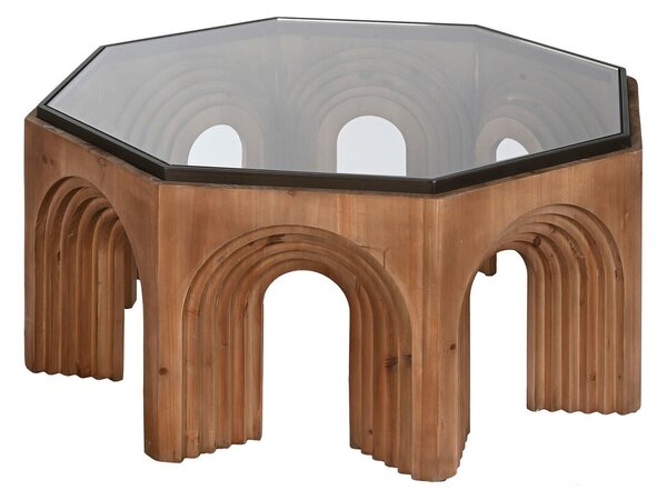 Centre Table Home ESPRIT Crystal Fir wood 99 x 99 x 46 cm