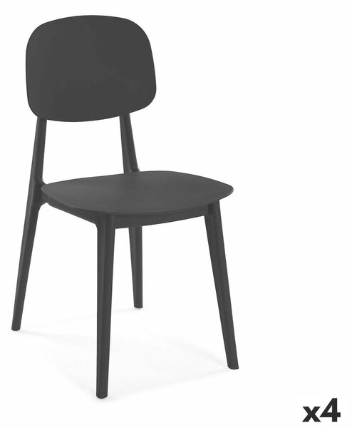 Chair Versa Black 39,5 x 80 x 41,5 cm (4 Units)