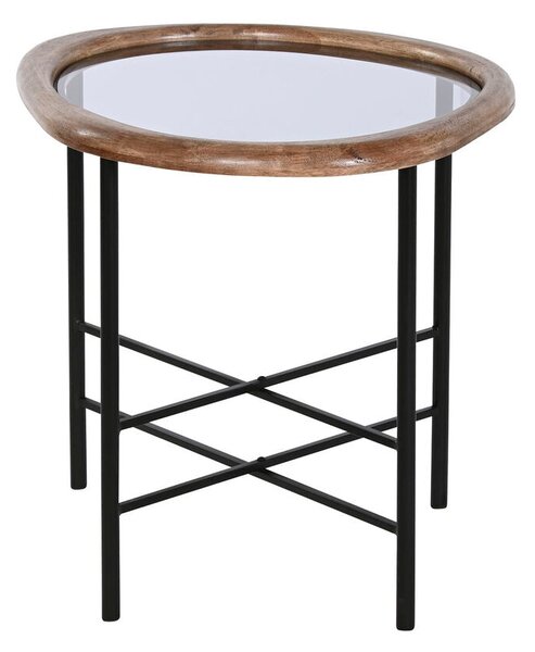 Centre Table Home ESPRIT Brown Black Natural Crystal Fir wood 61 x 50 x 53 cm