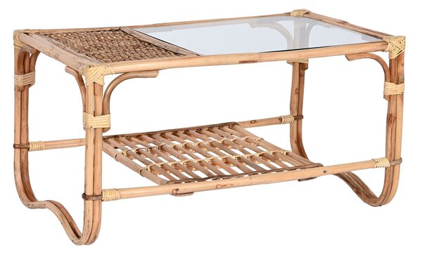 Centre Table Home ESPRIT Natural Bamboo Rattan 76 x 46 x 40 cm