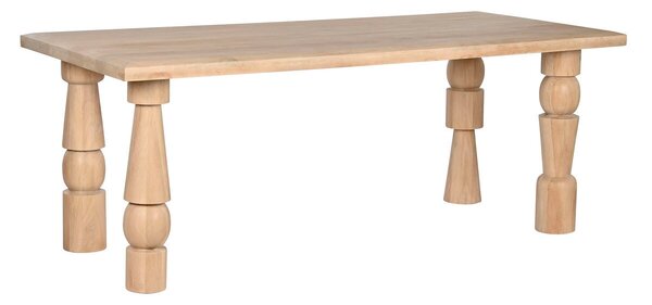 Dining Table Home ESPRIT Natural Mango wood 200 x 90 x 76 cm