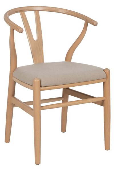 Dining Chair Beige Natural 53 x 55 x 80 cm