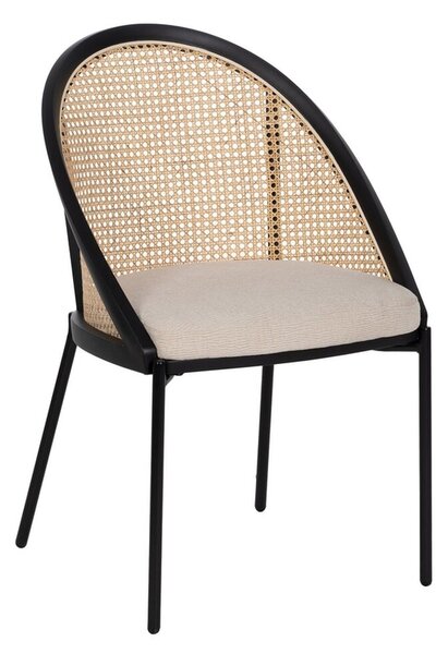 Dining Chair Black Natural 54 x 49 x 82,3 cm