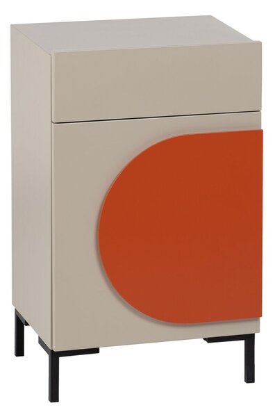 Nightstand NECTO Orange Taupe Iron MDF Wood 40 x 31,2 x 66,2 cm