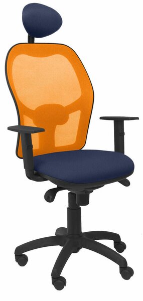 Office Chair with Headrest Jorquera P&C ALI200C Blue Navy Blue