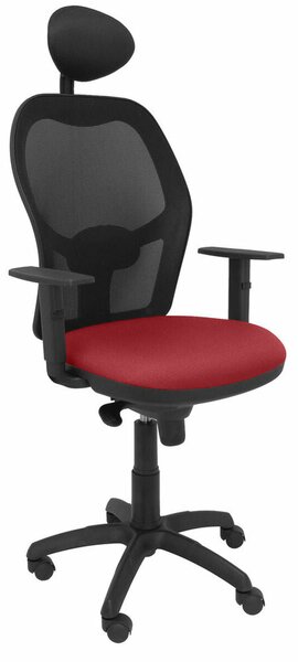 Office Chair with Headrest Jorquera P&C ALI933C Red Maroon