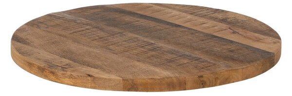 Table top Circular Beige Mango wood 60 x 60 x 3 cm