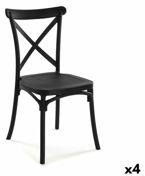 Chair Versa Black 43 x 88 x 43 cm (4 Units)