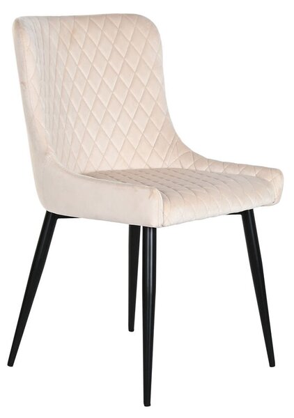 Dining Chair DKD Home Decor Beige Metal Polyester (56 x 51 x 84 cm)