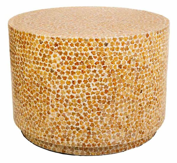 Centre Table Alexandra House Living Yellow Mother of pearl MDF Wood 65 x 46 x 65 cm